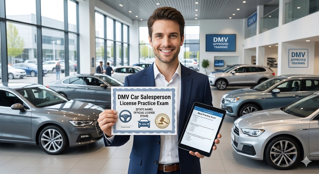 DMV Car Salesman Certification Practice Test Banner