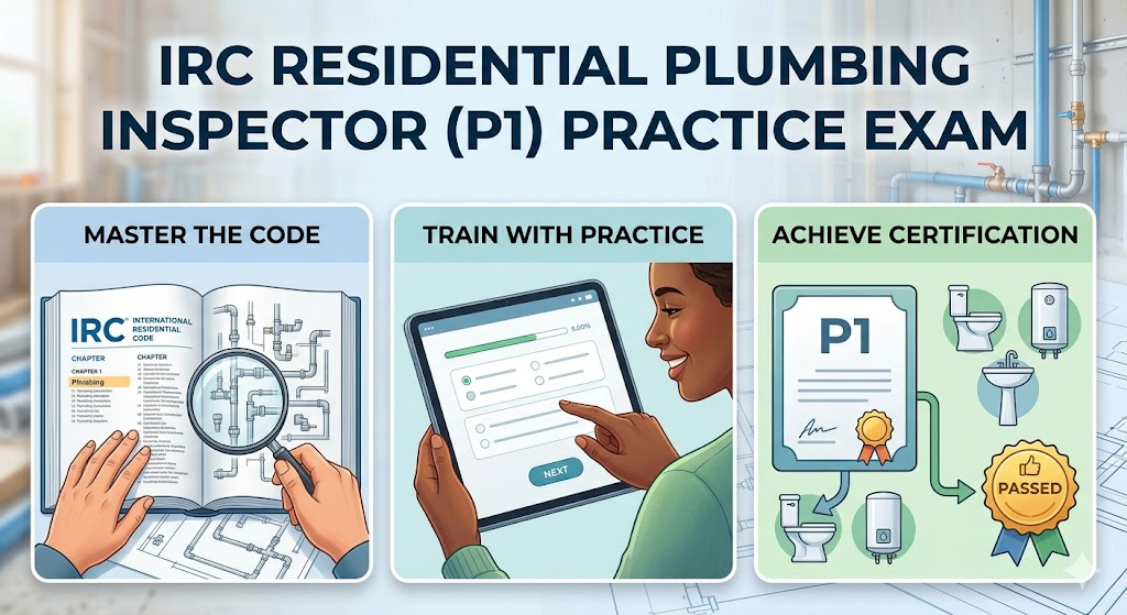 IRC Residential Plumbing Inspector (P1) Practice Exam Banner