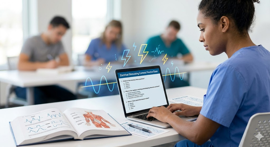Basic Principles of Electricity and Electrical Stimulating Currents Practice Test Banner