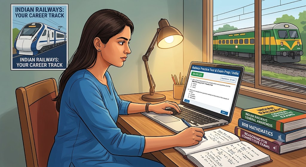 Railway Practice Test & Exam Prep | India Banner