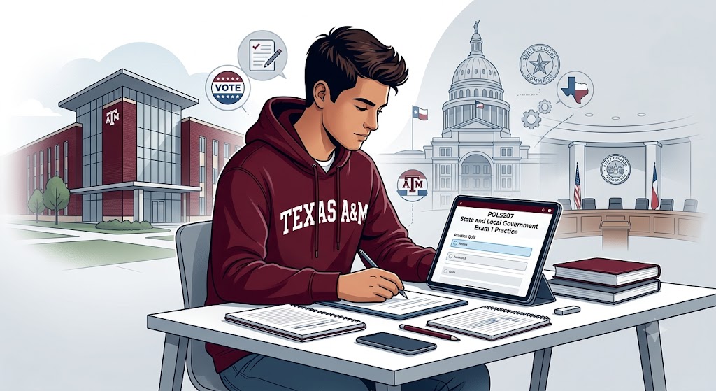 TAMU POLS207 State and Local Government Exam 1 Practice Banner