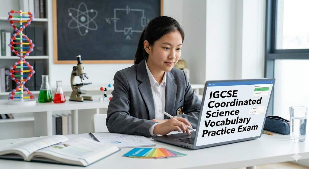 IGCSE Coordinated Science Vocabulary Practice Test Banner