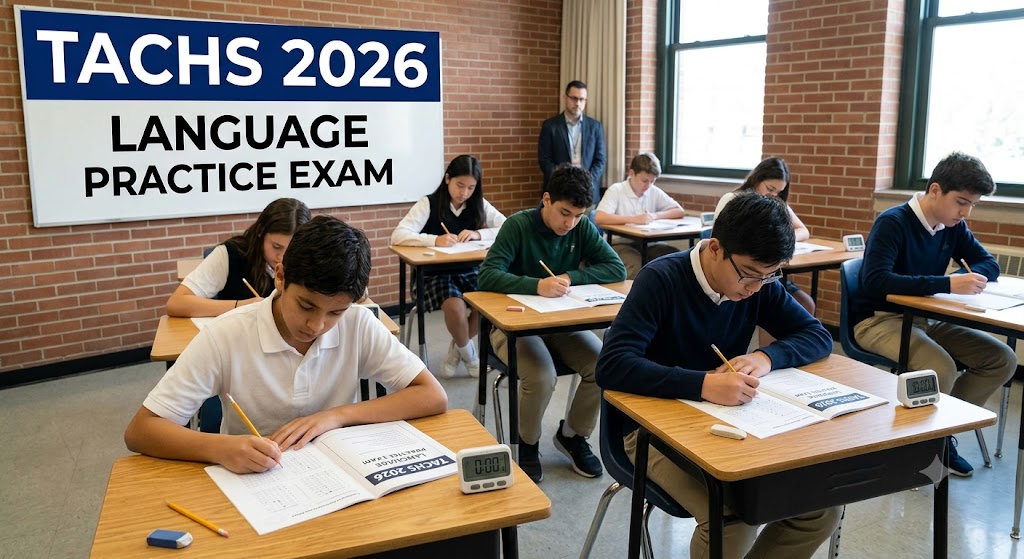 TACHS Language Practice Test 2026 with Part 1 and Part 2 Banner