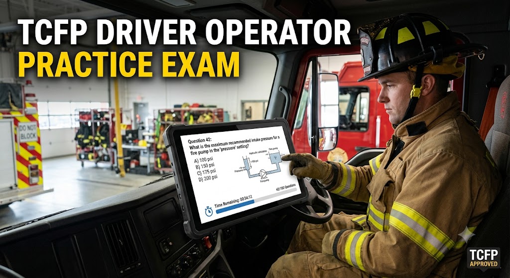 TCFP Driver/Operator Practice Exam Banner