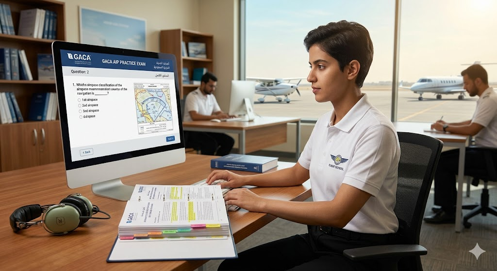 General Authority of Civil Aviation (GACA) Aeronautical Information Publication (AIP) Practice Exam Banner