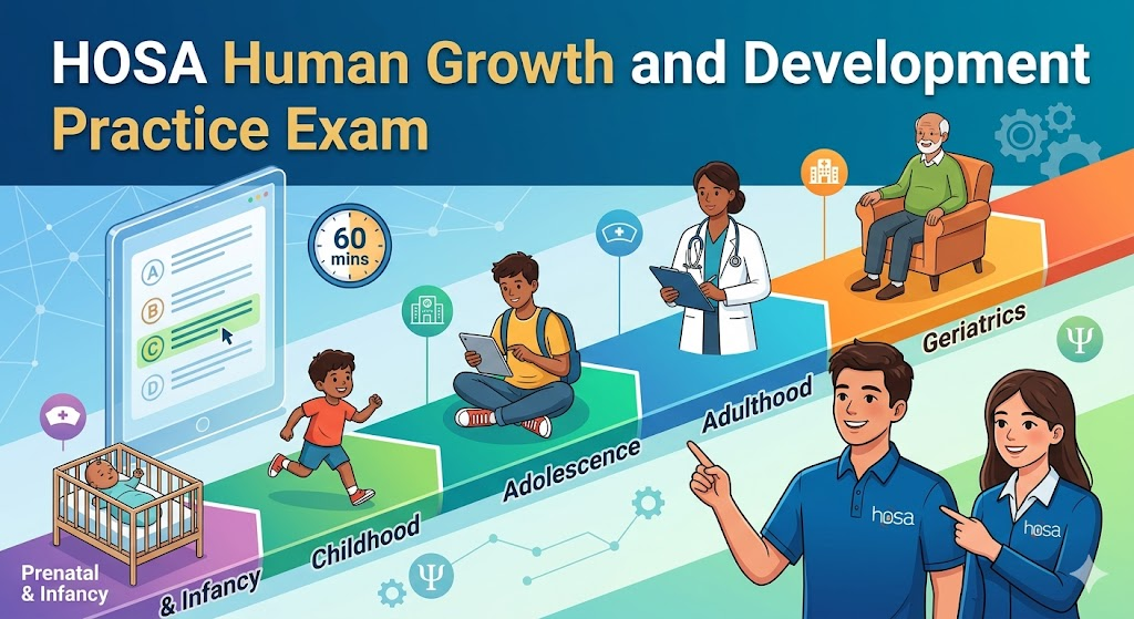 HOSA Human Growth and Development Practice Test Banner