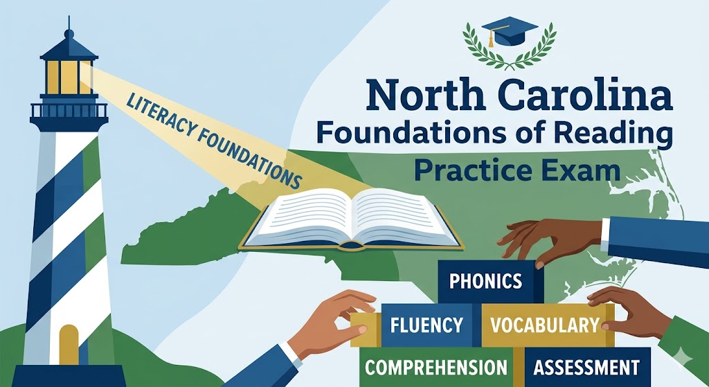 North Carolina Foundations of Reading Practice Exam Banner