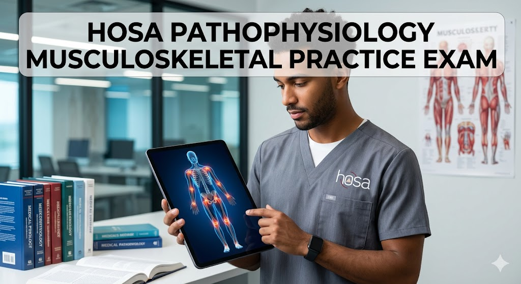HOSA Pathophysiology Muscoskeletal Practice Test Banner