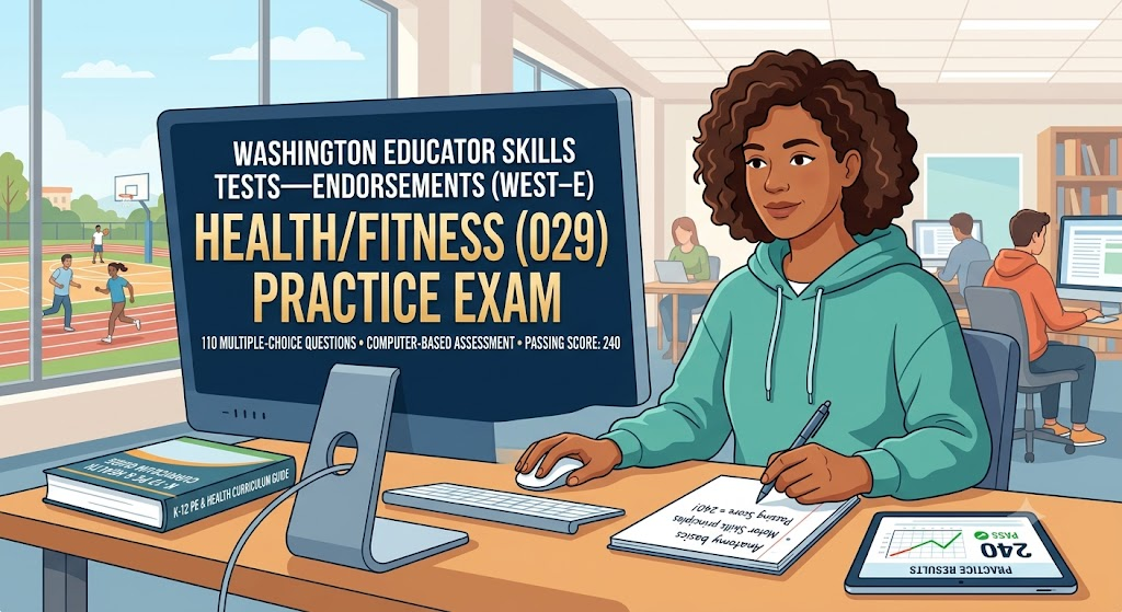 WEST-E Fitness Health Practice Exam Banner
