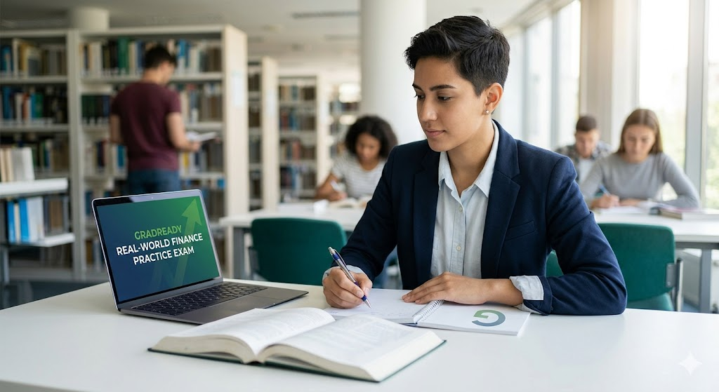 GradReady Real-World Finance Practice Exam Banner