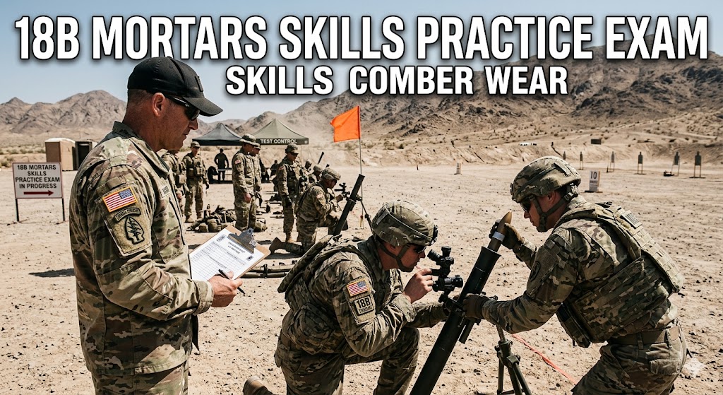 18B Mortars Skills Practice Exam Banner