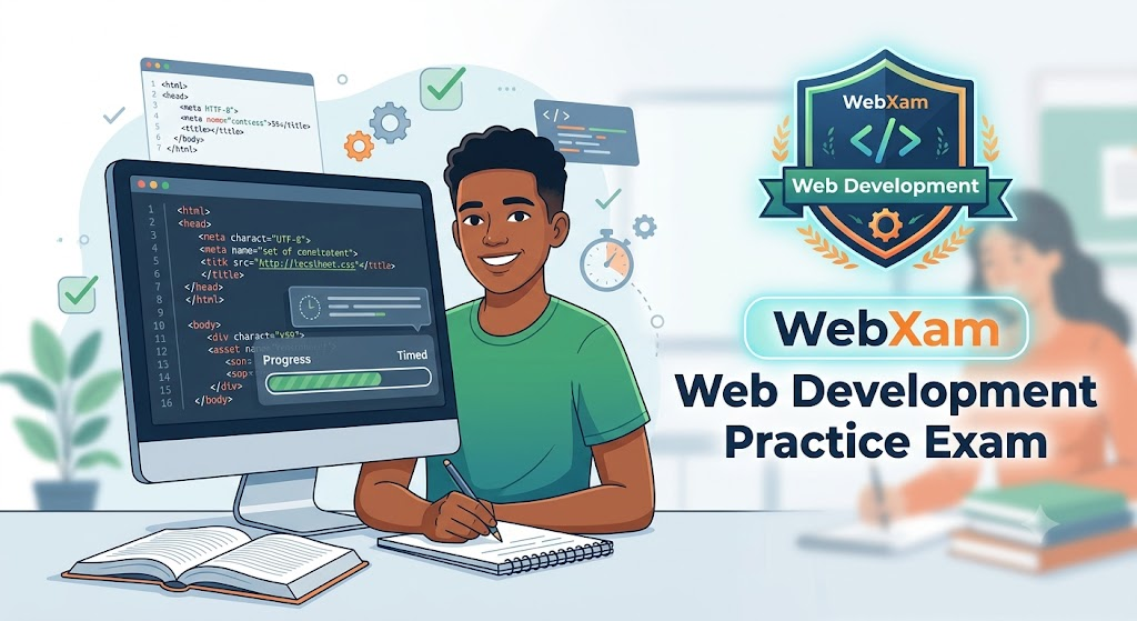 WebXam Web Development Practice Test Banner