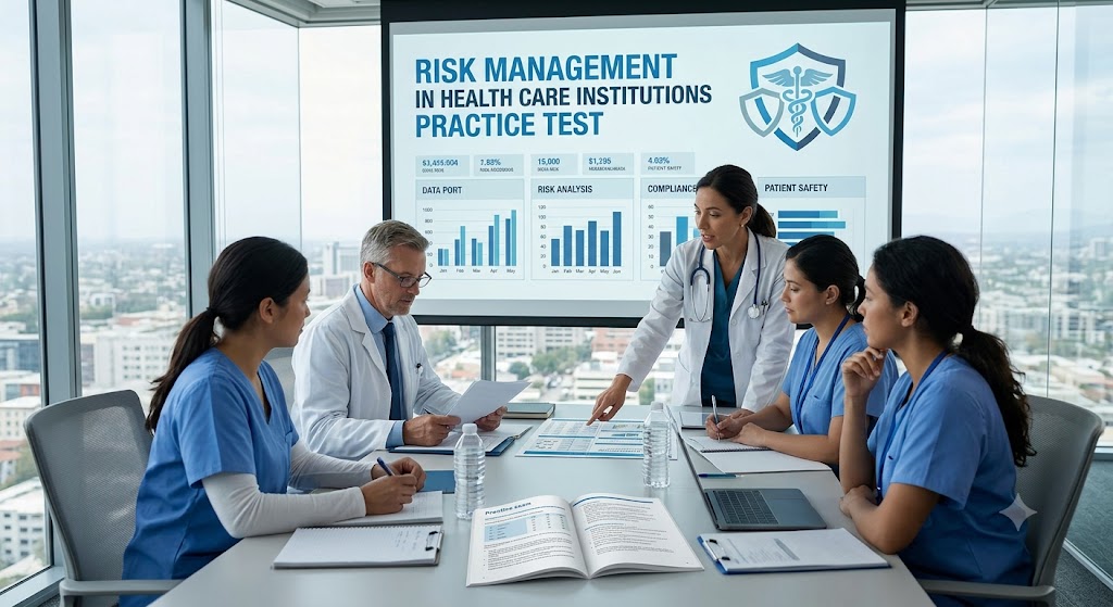 Risk Management in Health Care Institutions Practice Test Banner