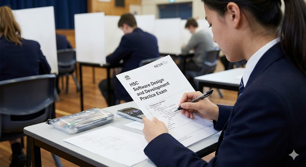 HSC Software Design and Development Practice Exam Banner