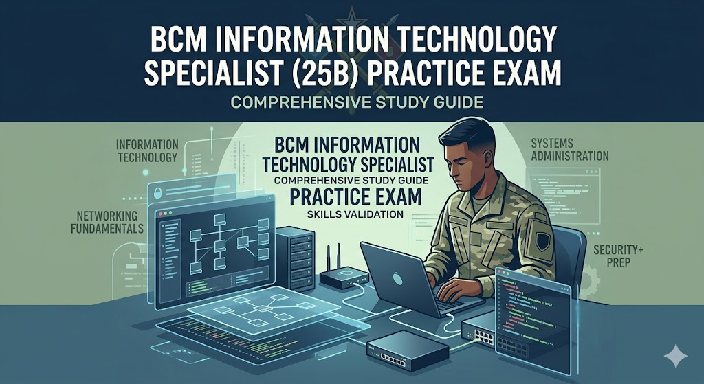 BCM Information Technology Specialist (25B) Practice Exam Banner