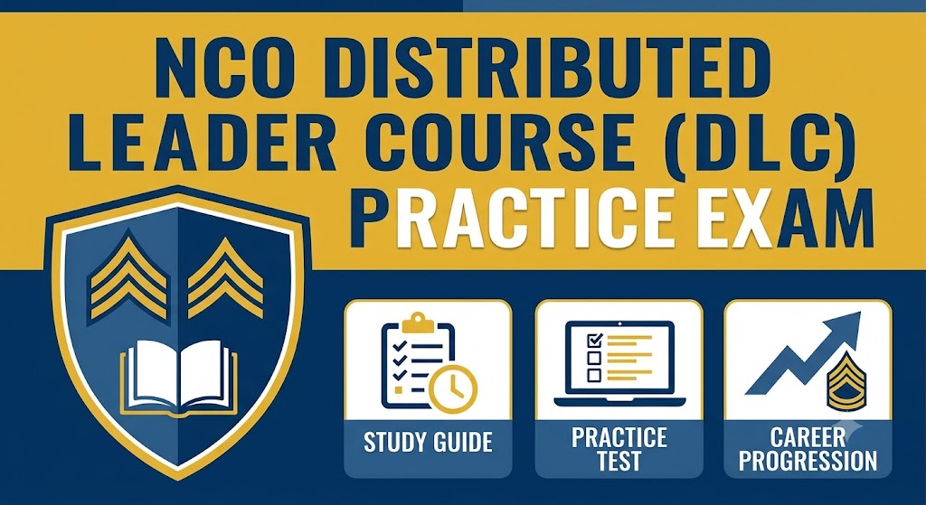 NCO Distributed Leader Course (DLC) Practice Test Banner