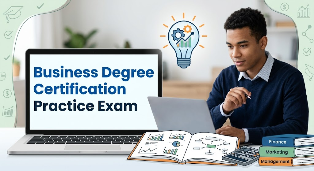 Business Degree Certification Practice Test Banner