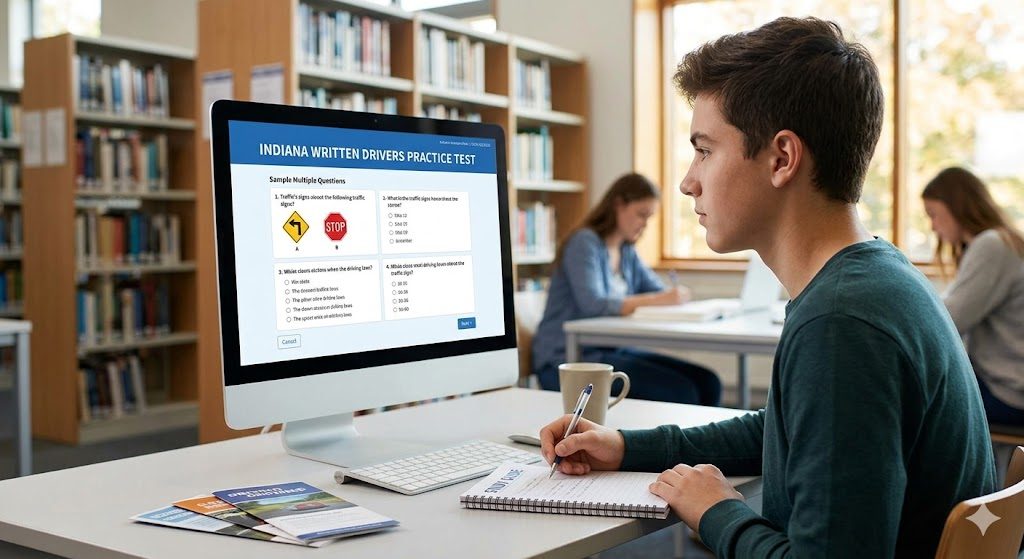 Indiana Written Drivers Practice Test Banner