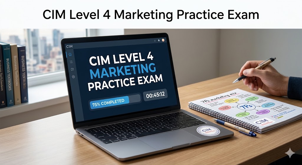 CIM Marketing Level 4 Qualification Practice Exam Banner