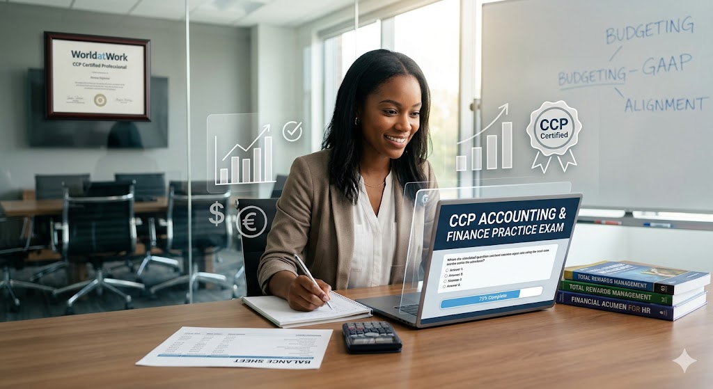 Certified Compensation Professional (CCP) Accounting & Finance for the HR Professional Practice Exam Banner