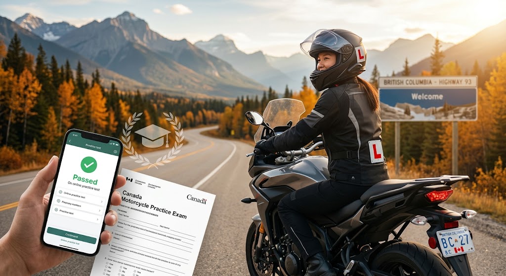 International Motorcycle Practice Test & Exam Prep | Canada Banner