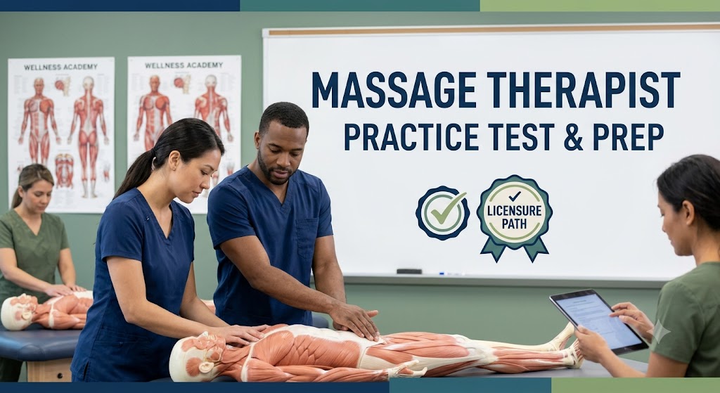Massage Therapist Practice Test & Exam Prep Banner