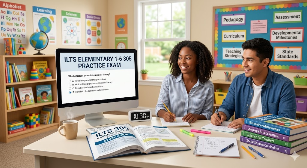 ILTS Elementary Education Grades 1–6 (305) Practice Exam Banner