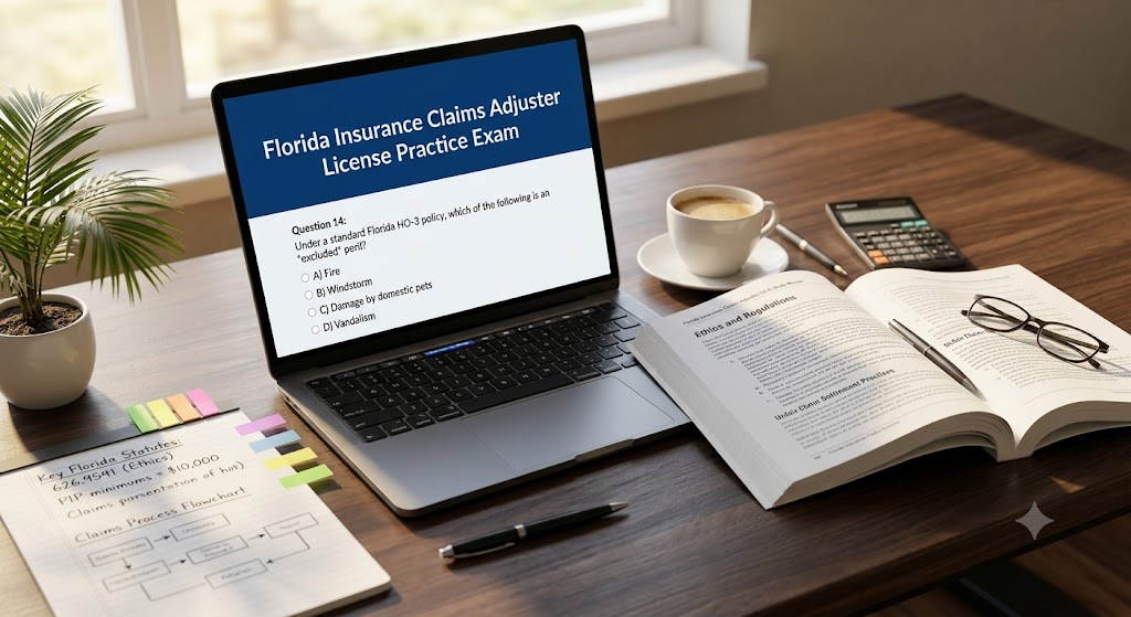 Florida Insurance Claims Adjuster License Practice Exam Banner