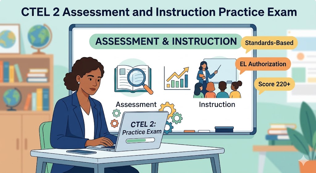 CTEL 2 - Assessment and Instruction Practice Test Banner