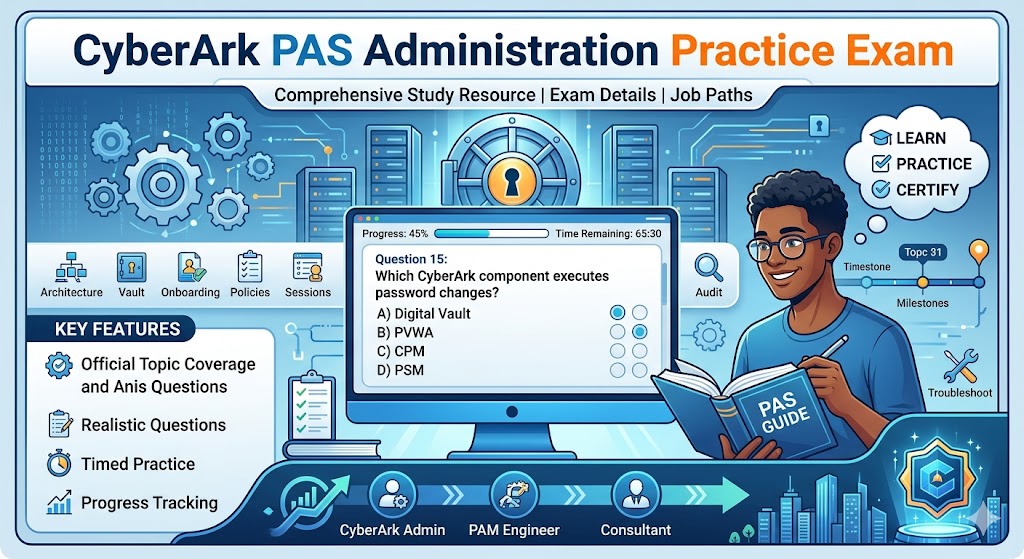CyberArk Privileged Access Security (PAS) Administration Practice Test Banner