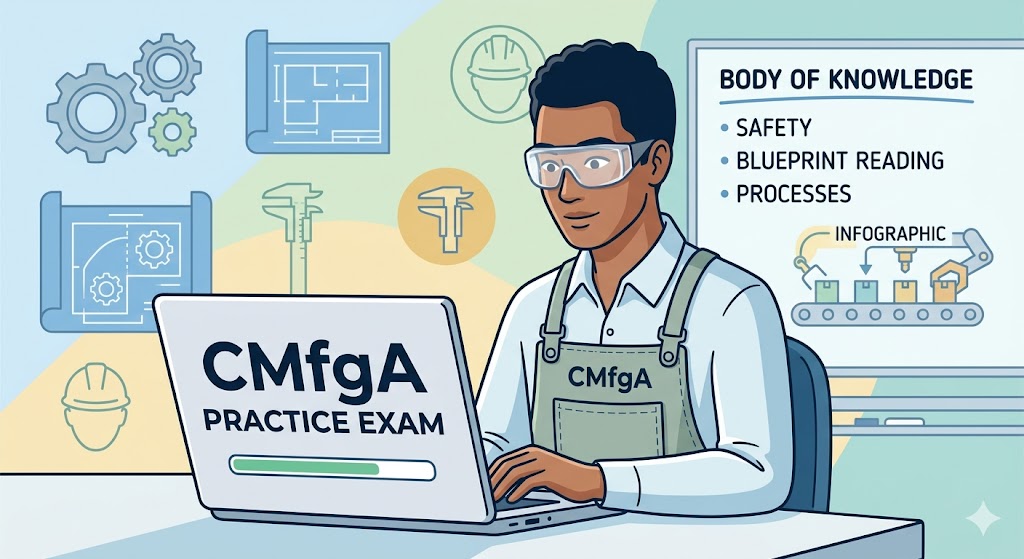 Certified Manufacturing Associate (CMfgA) Practice Exam Banner