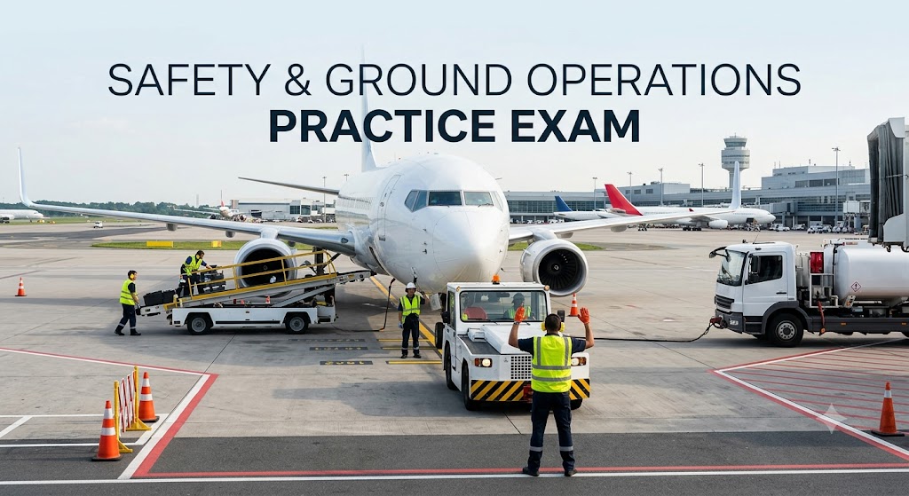Safety and Ground Operations & Servicing Practice Test Banner