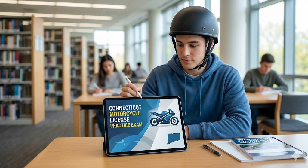 Connecticut Motorcycle License Practice Test Banner