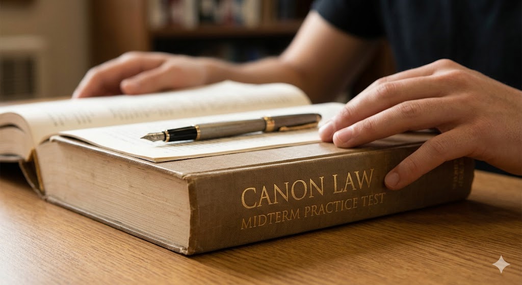 Canon Law Midterm Practice Test Banner