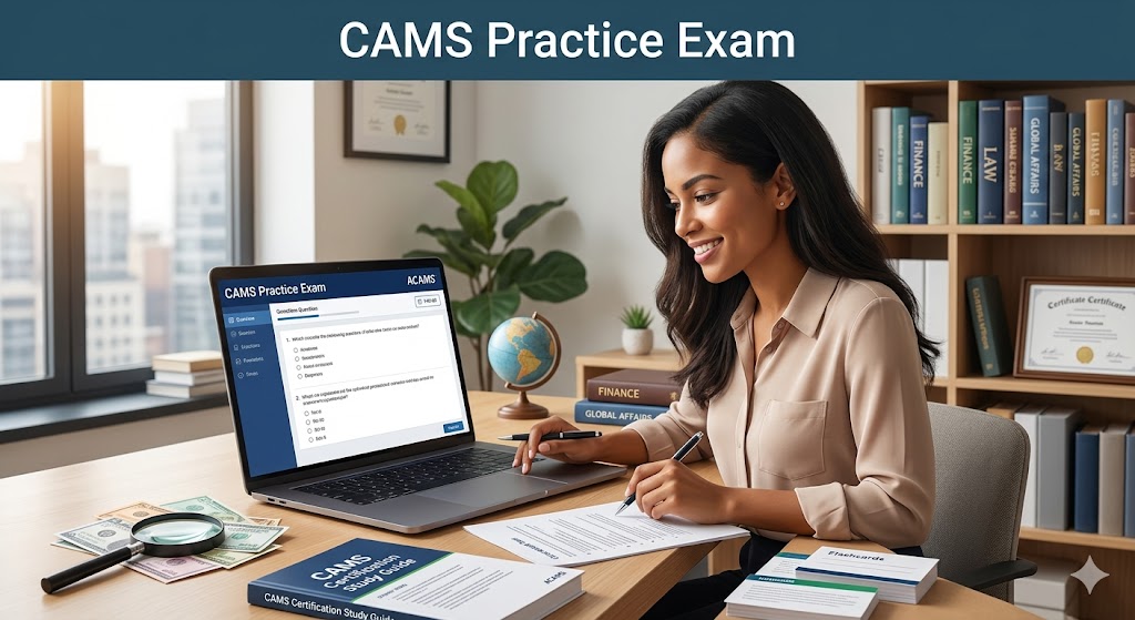 Certified Anti-Money Laundering Specialist Certification (CAMS) Practice Exam Banner