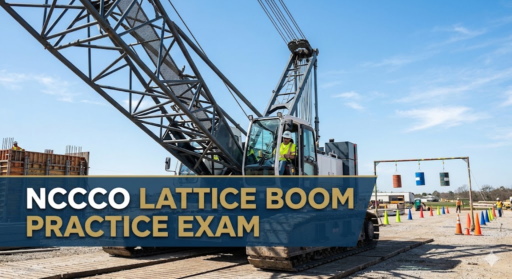 NCCCO Lattice Boom Practice Exam Banner