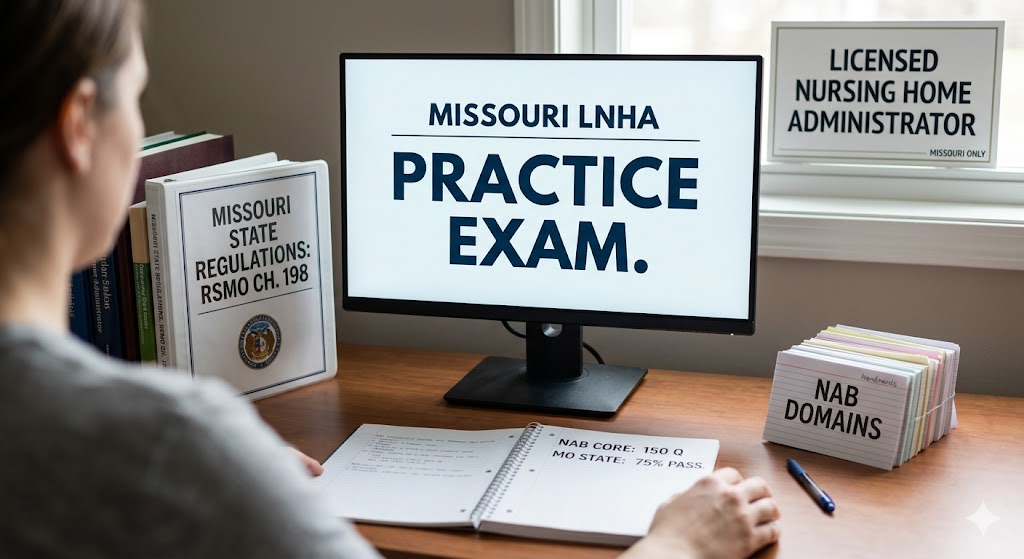Missouri Licensed Nursing Home Administrator (LNHA) Practice Exam Banner