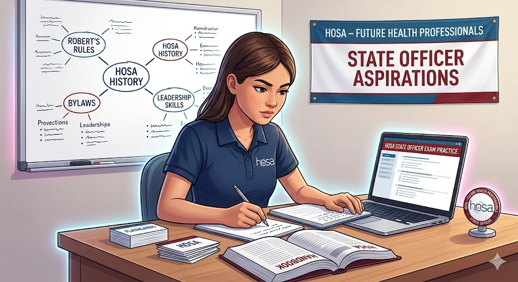 HOSA State Officer Practice Test Banner