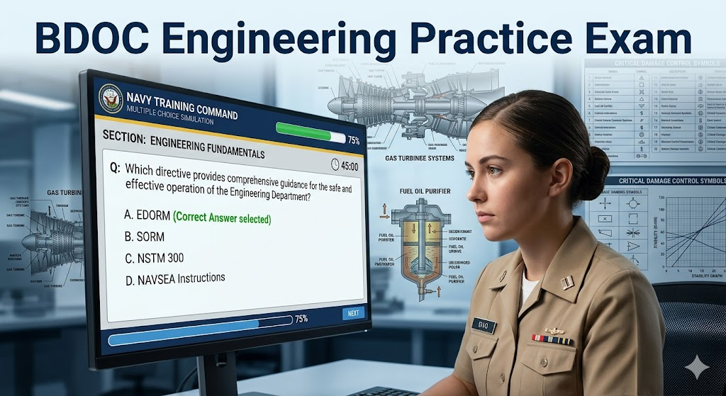 Basic Division Officer Course (BDOC) – Engineering Practice Test Banner