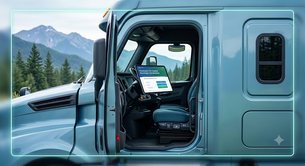 Washington CDL General Knowledge Test Simulator Banner