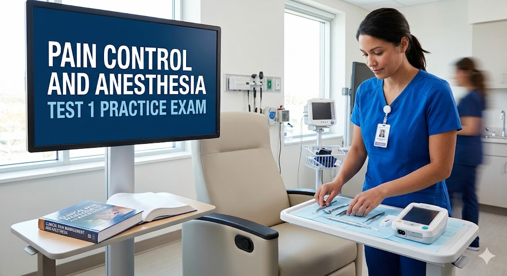Pain Control & Anesthesia Test 1 Practice Banner