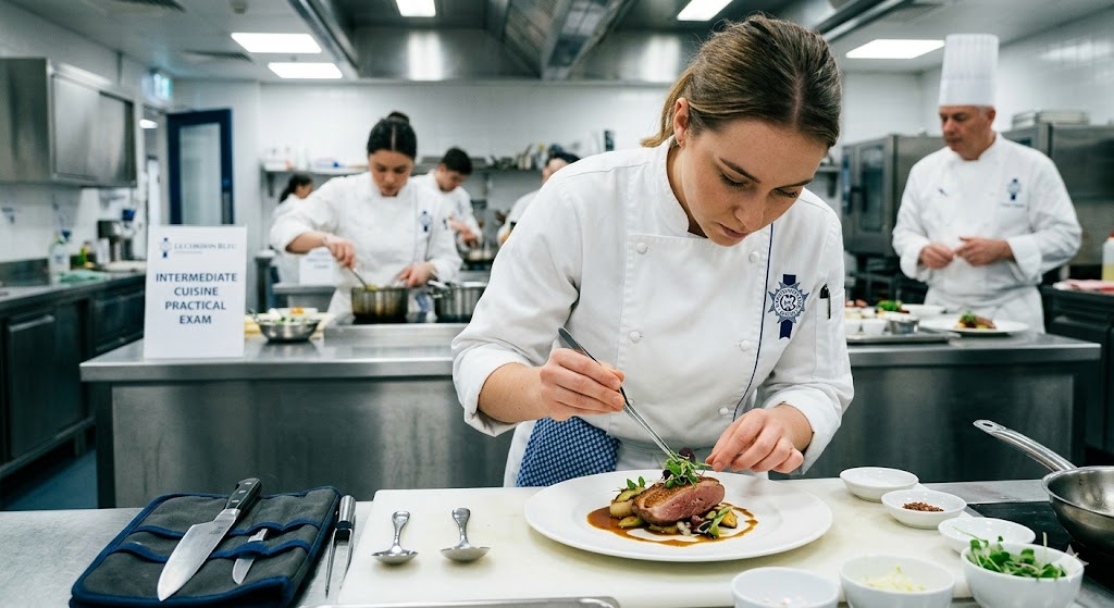 Le Cordon Bleu (LCB) Intermediate Cuisine Practice Exam Banner