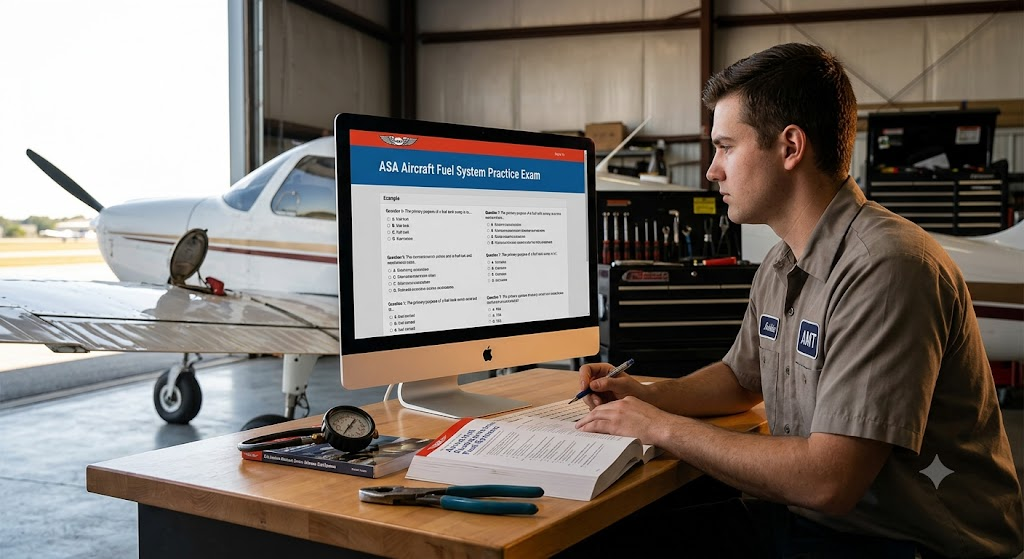 ASA Aircraft Fuel System Practice Test Banner