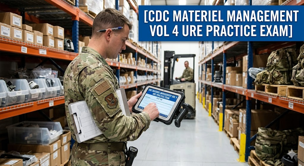 CDC Materiel Management Volume 4 URE Practice Test Banner
