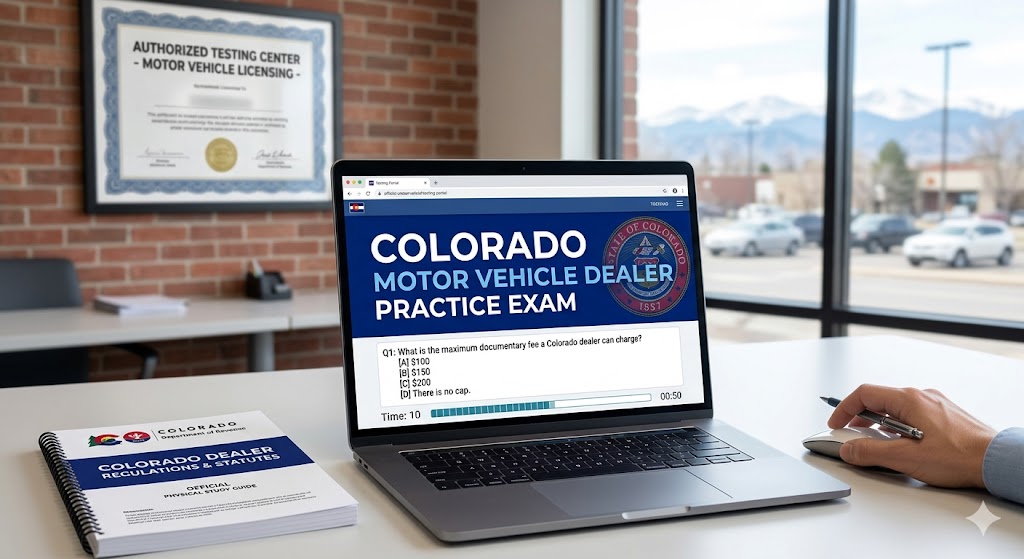 Colorado Motor Vehicle Dealer Practice Test Banner