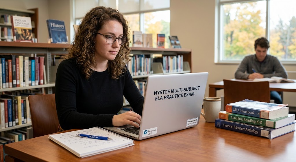 NYSTCE Multi-Subject: English Language Arts (ELA) Practice Exam Banner