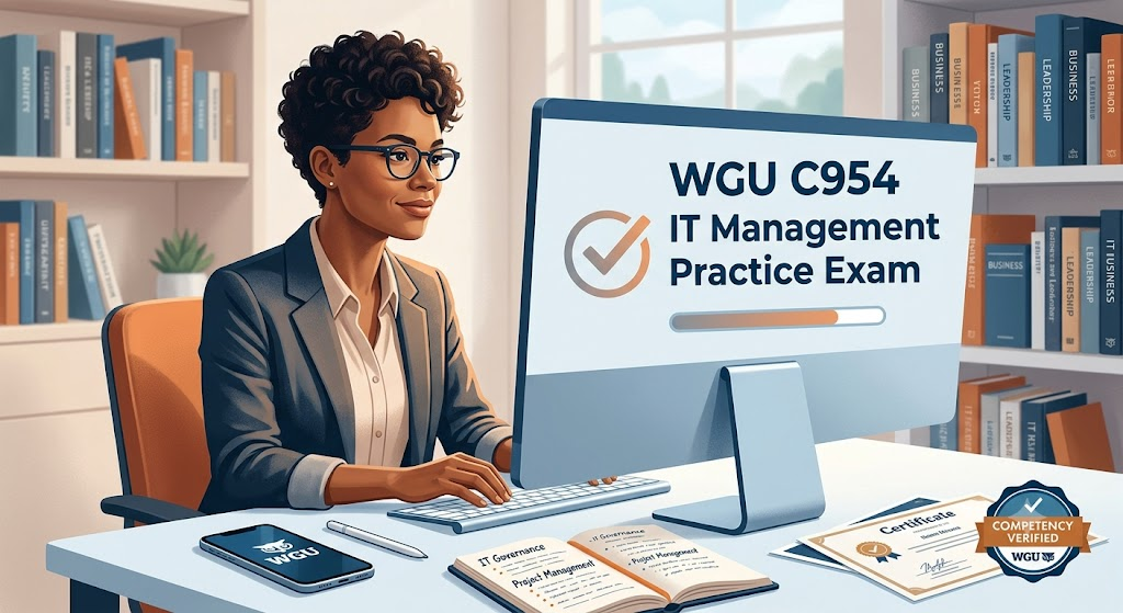 Western Governors University (WGU) ITIM5530 C954 Information Technology Management Practice Exam Banner