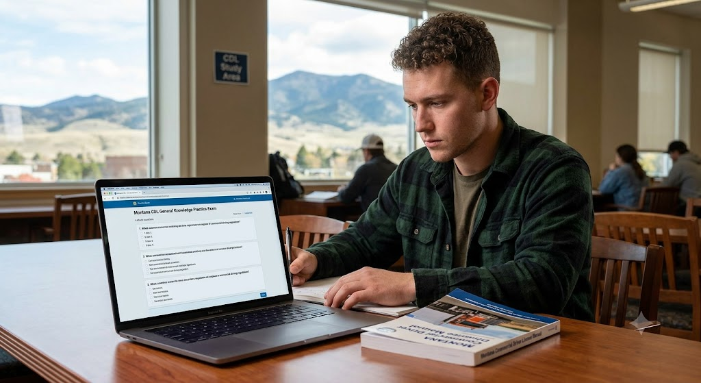 Montana CDL General Knowledge Test Simulator Banner