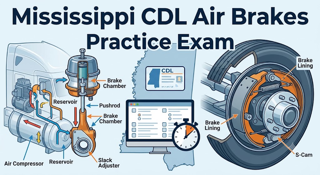 Mississippi CDL Air Brakes Practice Test Banner