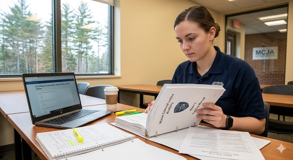 Maine Criminal Justice Academy (MCJA) Phase 1 Practice Test Banner